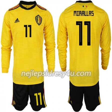 Fotbalový Dres Belgie MIRALLAS 11 Dětské Venkovní MS 2018 Dlouhý Rukáv